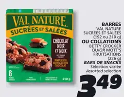 IGA VAL NATURE BARS OR SNACKS offer