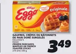 IGA KELLOGG'S EGGO FROZEN PANCAKES, WAFFLES OR FRENCH TOASTER STICKS offer