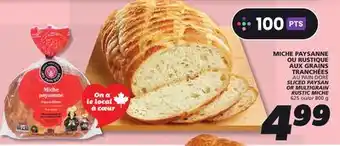 IGA AU PAIN DORÉ SLICED PAYSAN OR MULTIGRAIN RUSTIC MICHE offer