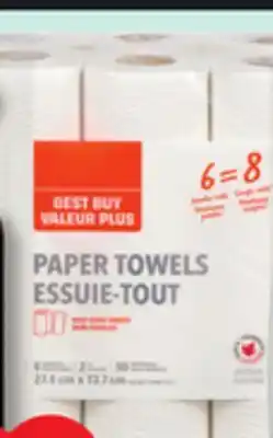 IGA VALEUR PLUS PAPER TOWELS, BATHROOM TISSUE offer