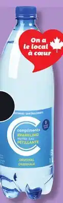 IGA COMPLIMENTS SPARKLING WATER offer