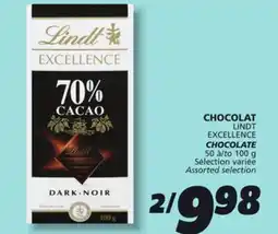 IGA LINDT EXCELLENCE CHOCOLATE offer