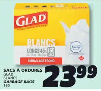 IGA GLAD GARBAGE BAGS offer