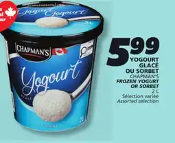 IGA CHAPMAN'S FROZEN YOGURT OR SORBET offer