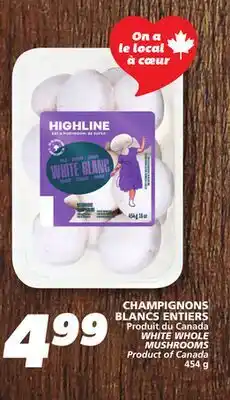 IGA WHITE WHOLE MUSHROOMS offer