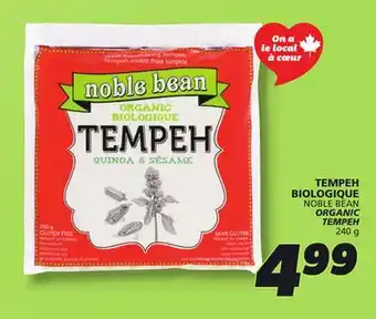 IGA NOBLE BEAN ORGANIC TEMPEH offer