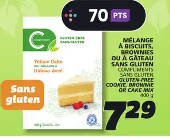 IGA COMPLIMENTS GLUTEN-FREE COOKIE, BROWNIE OR CAKE MIX offer