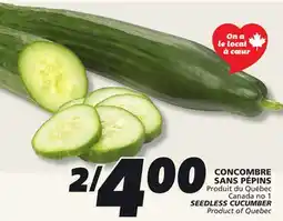 IGA SEEDLESS CUCUMBER offer