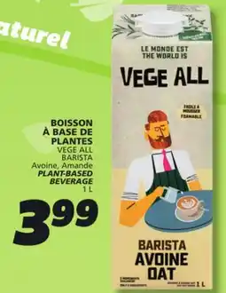 IGA VEGE ALL BARISTA PLANT-BASED BEVERAGE offer