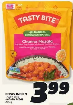 IGA TASTY BITE INDIAN MEAL offer