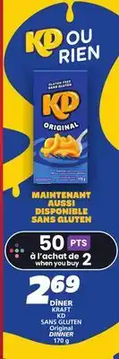 IGA KRAFT KD Original DINNER offer