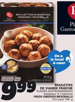 IGA PLAISIRS GASTRONOMIQUES FRESH SWEDISH MEATBALLS offer