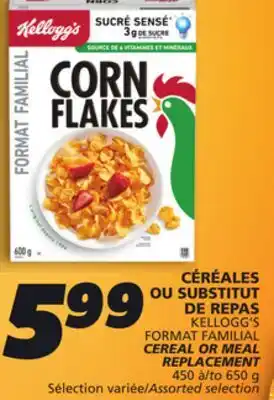 IGA KELLOGG'S FORMAT FAMILIAL CEREAL OR MEAL REPLACEMENT offer