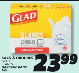 IGA GLAD BLANCS GARBAGE BAGS offer