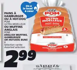 IGA POM ENGLISH MUFFINS, HAMBURGER OR HOT-DOG BUNS offer