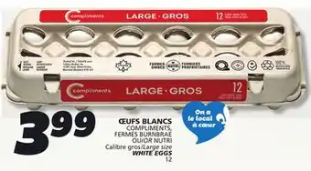 IGA COMPLIMENTS WHITE EGGS offer