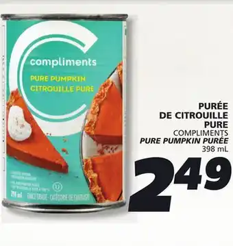 IGA COMPLIMENTS PURE PUMPKIN PURÉE offer