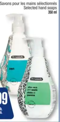 Jean Coutu PERSONNELLE Selected hand soaps offer