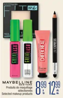 Jean Coutu MAYBELLINE NEW YORK Selected makeup products offer