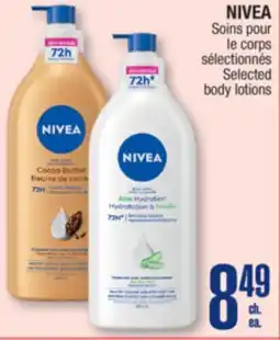 Jean Coutu NIVEA Selected body lotions offer