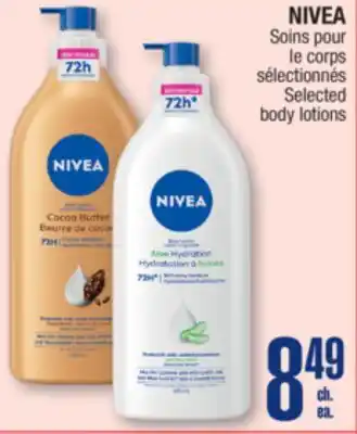 Jean Coutu NIVEA Selected body lotions offer