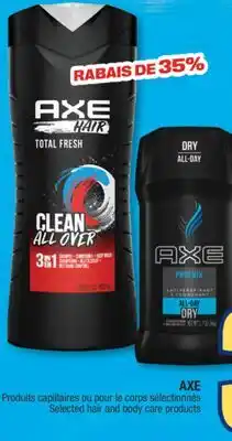 Jean Coutu AXE Selected hair and body care products offer