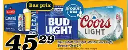 Marché Richelieu BIÈRE LABATT BUD LIGHT, MOLSON COORS LIGHT, SLEEMAN CLEAR 2.0 | BEER offer