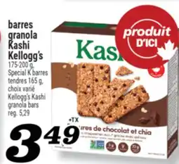 Marché Richelieu BARRES GRANOLA KASHI KELLOGG'S | KELLOGG'S KASHI GRANOLA BARS offer