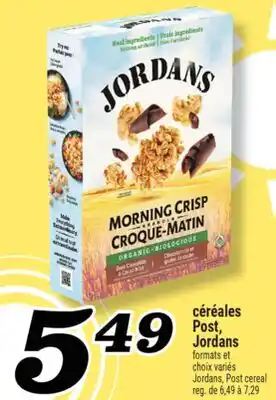 Marché Richelieu CÉRÉALES POST, JORDANS | JORDANS, POST CEREAL offer