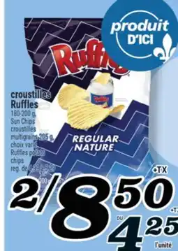 Marché Richelieu CROUSTILLES RUFFLES | RUFFLES POTATO CHIPS offer