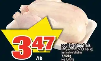 Super C POULET ENTIER FRAIS | FRESH WHOLE CHICKEN offer