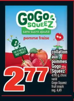 Super C COLLATION AUX POMMES GOGO SQUEEZ | GOGO SQUEEZ FRUIT SNACK offer