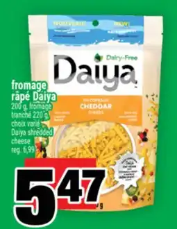 Super C FROMAGE RÂPÉ DAIYA | DAIYA SHREDDED CHEESE offer