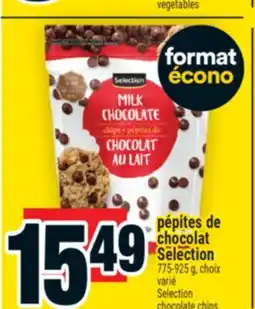 Super C PÉPITES DE CHOCOLAT SELECTION | SELECTION CHOCOLATE CHIPS offer