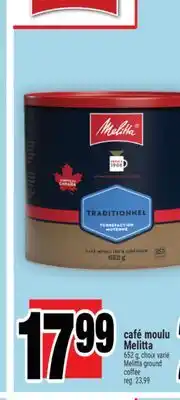 Super C CAFÉ MOULU MELITTA | MELITTA GROUND COFFEE offer