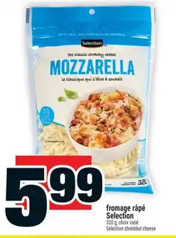 Super C fromage râpé Selection |Selection shredded cheese offer
