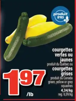 Super C COURGETTES VERTES OU JAUNES | GREEN, YELLOW OR SQUASHES offer