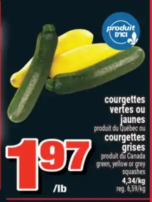 Super C COURGETTES VERTES OU JAUNES | GREEN, YELLOW OR SQUASHES offer