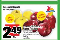 Super C POMMES DÉLICIEUSES ROUGES OU JAUNES | RED OR YELLOW DELICIOUS APPLES offer