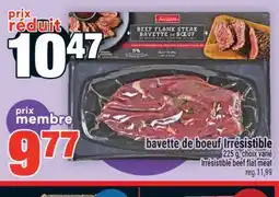 Super C BAVETTE DE BOEUF IRRÉSISTIBLE | IRRÉSISTIBLE BEEF FLAT MEAT offer