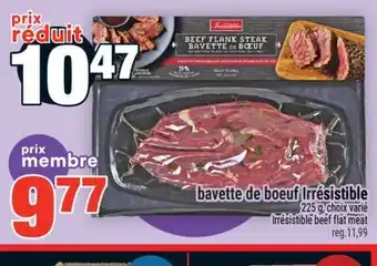 Super C BAVETTE DE BOEUF IRRÉSISTIBLE | IRRÉSISTIBLE BEEF FLAT MEAT offer