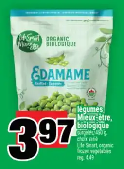 Super C légumes Mieux‑être, biologique | Life Smart, organic frozen vegetables offer