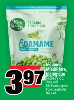 Super C légumes Mieux‑être, biologique | Life Smart, organic frozen vegetables offer