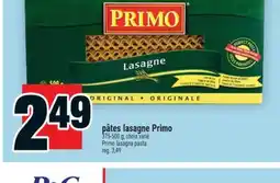 Super C PÂTES LASAGNE PRIMO | PRIMO LASAGNA PASTA offer