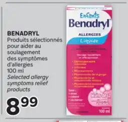 Brunet BENADRYL Produits sélectionnés pour aider au soulagement des symptômes d'allergies offer