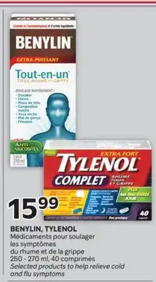 Brunet BENYLIN, TYLENOL Médicaments pour soulager les symptômes du rhume et de la grippe offer