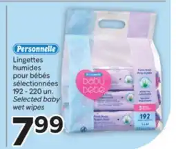 Brunet PERSONNELLE Lingettes humides pour bébés sélectionnées offer