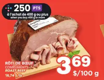 Marches Tradition COMPLIMENTS ROAST BEEF offer