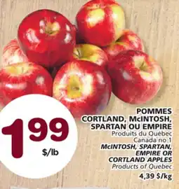 Marches Tradition McINTOSH, SPARTAN, EMPIRE OR CORTLAND APPLES offer