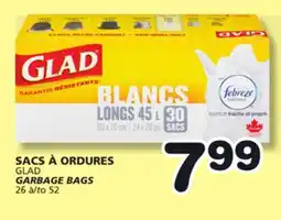 Marches Tradition GLAD GARBAGE BAGS offer